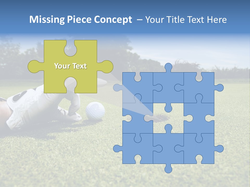 A Person Laying On The Ground With A Golf Ball PowerPoint Template