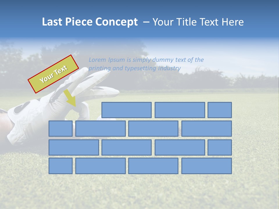 A Person Laying On The Ground With A Golf Ball PowerPoint Template