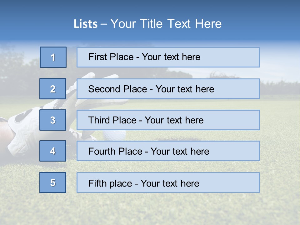 A Person Laying On The Ground With A Golf Ball PowerPoint Template
