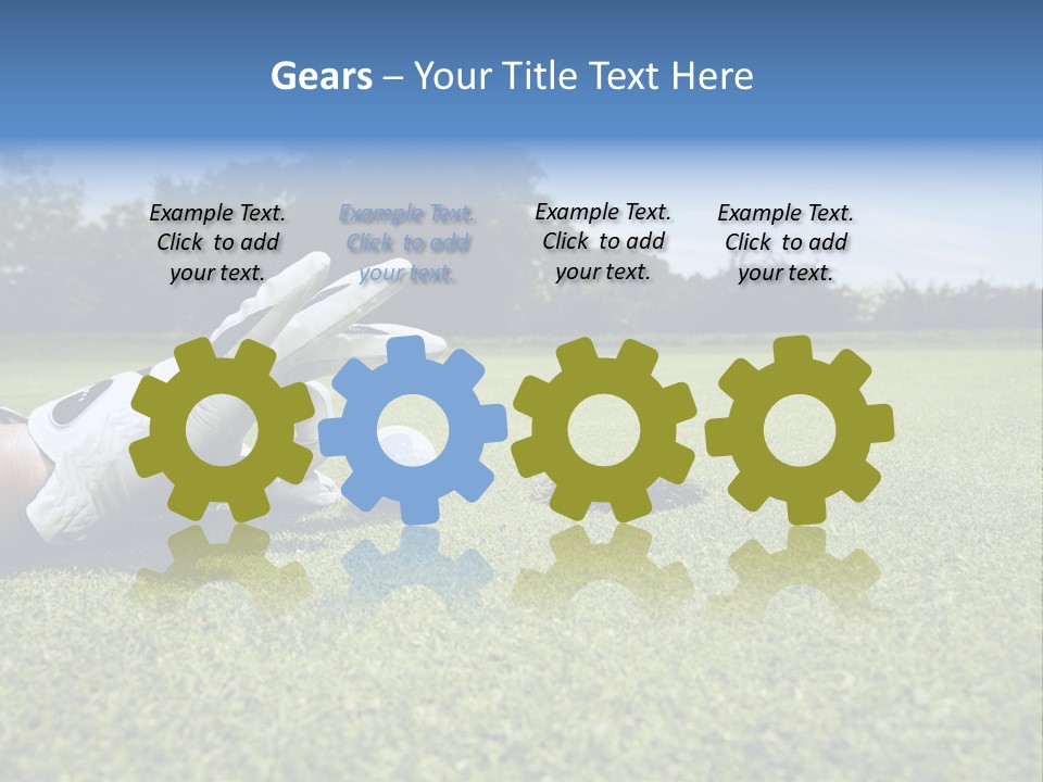 A Person Laying On The Ground With A Golf Ball PowerPoint Template