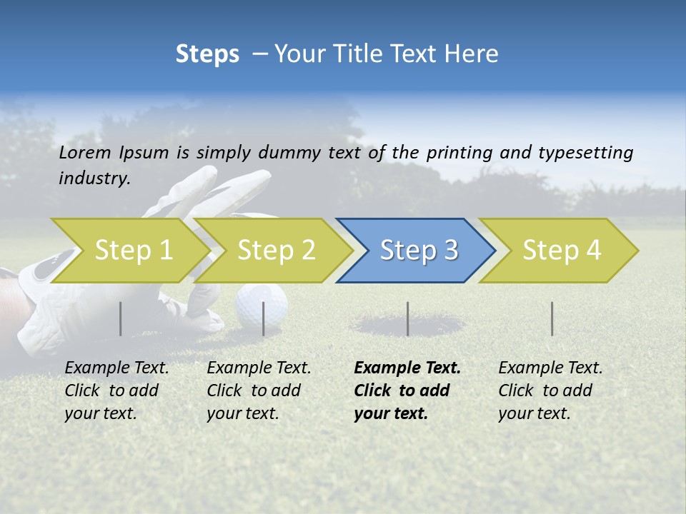 A Person Laying On The Ground With A Golf Ball PowerPoint Template
