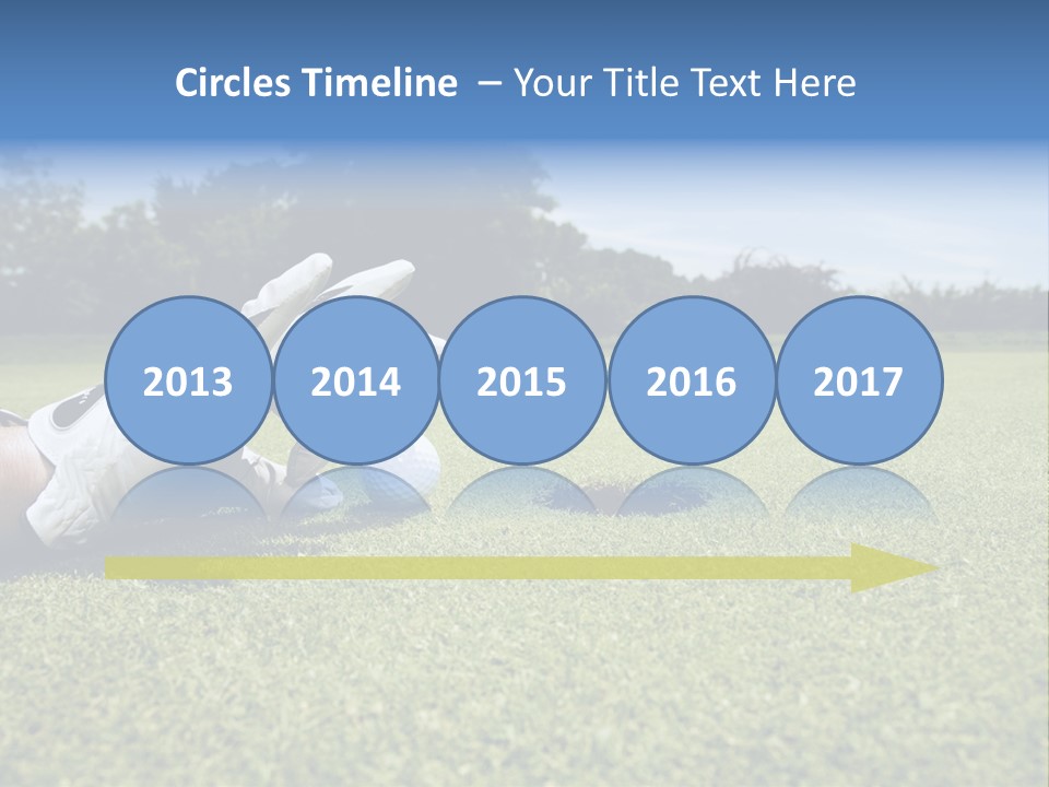 A Person Laying On The Ground With A Golf Ball PowerPoint Template