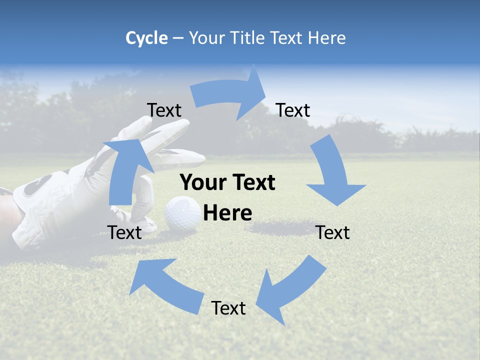 A Person Laying On The Ground With A Golf Ball PowerPoint Template