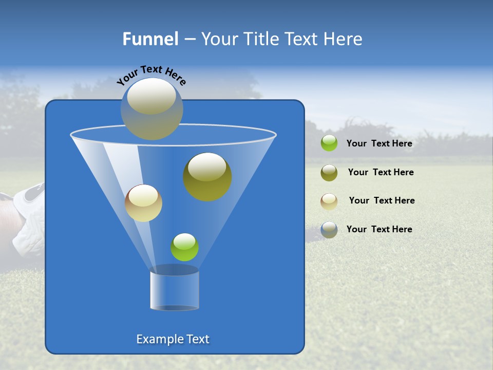 A Person Laying On The Ground With A Golf Ball PowerPoint Template