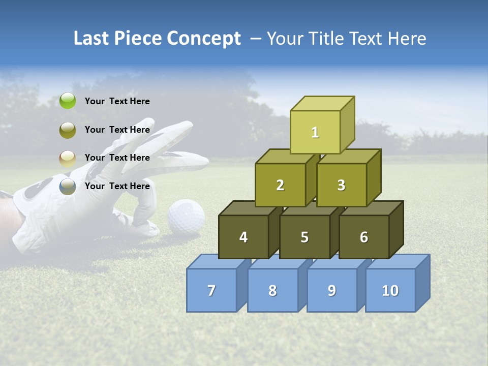A Person Laying On The Ground With A Golf Ball PowerPoint Template