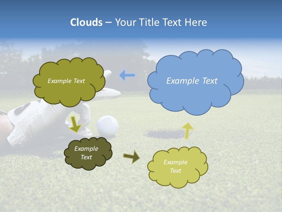 A Person Laying On The Ground With A Golf Ball PowerPoint Template