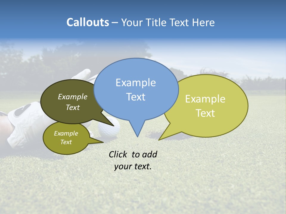 A Person Laying On The Ground With A Golf Ball PowerPoint Template