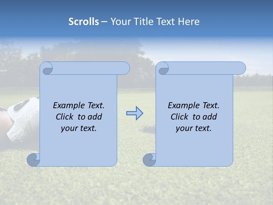 A Person Laying On The Ground With A Golf Ball PowerPoint Template