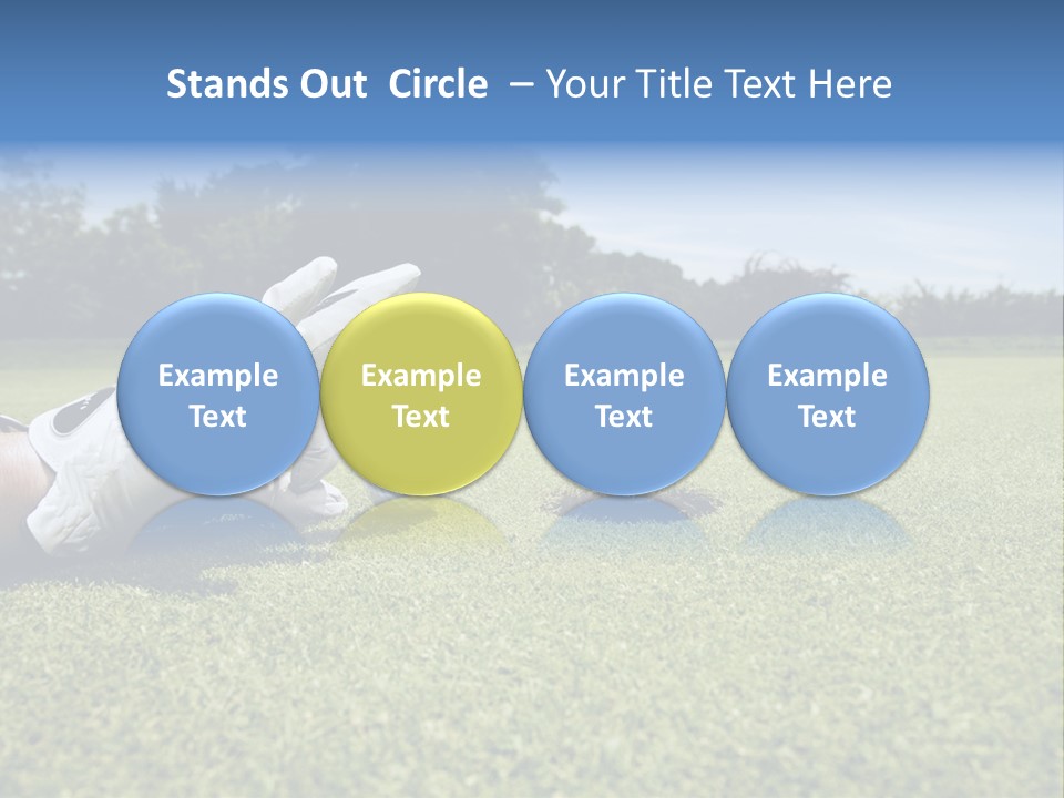 A Person Laying On The Ground With A Golf Ball PowerPoint Template