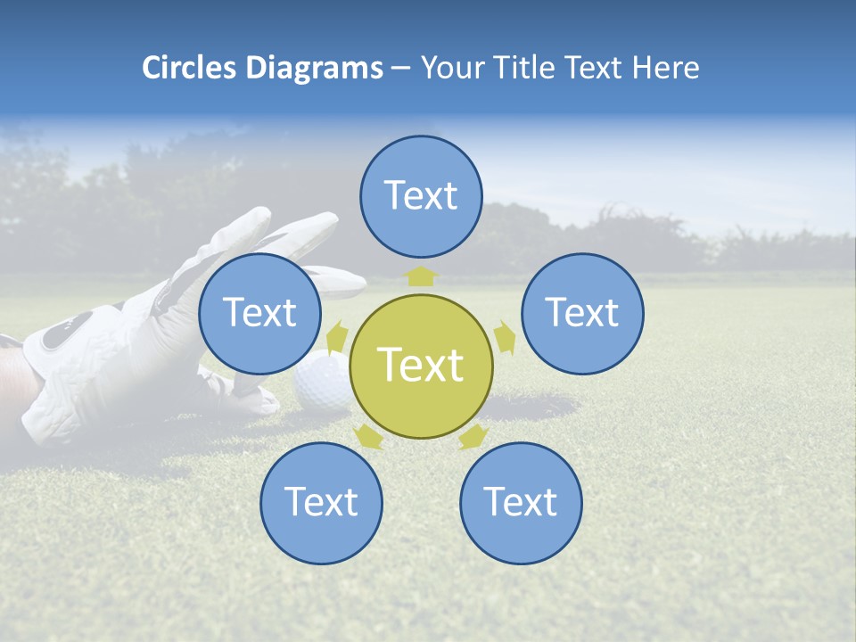 A Person Laying On The Ground With A Golf Ball PowerPoint Template