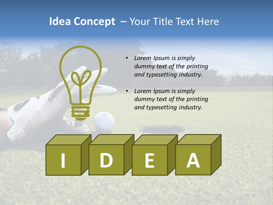 A Person Laying On The Ground With A Golf Ball PowerPoint Template