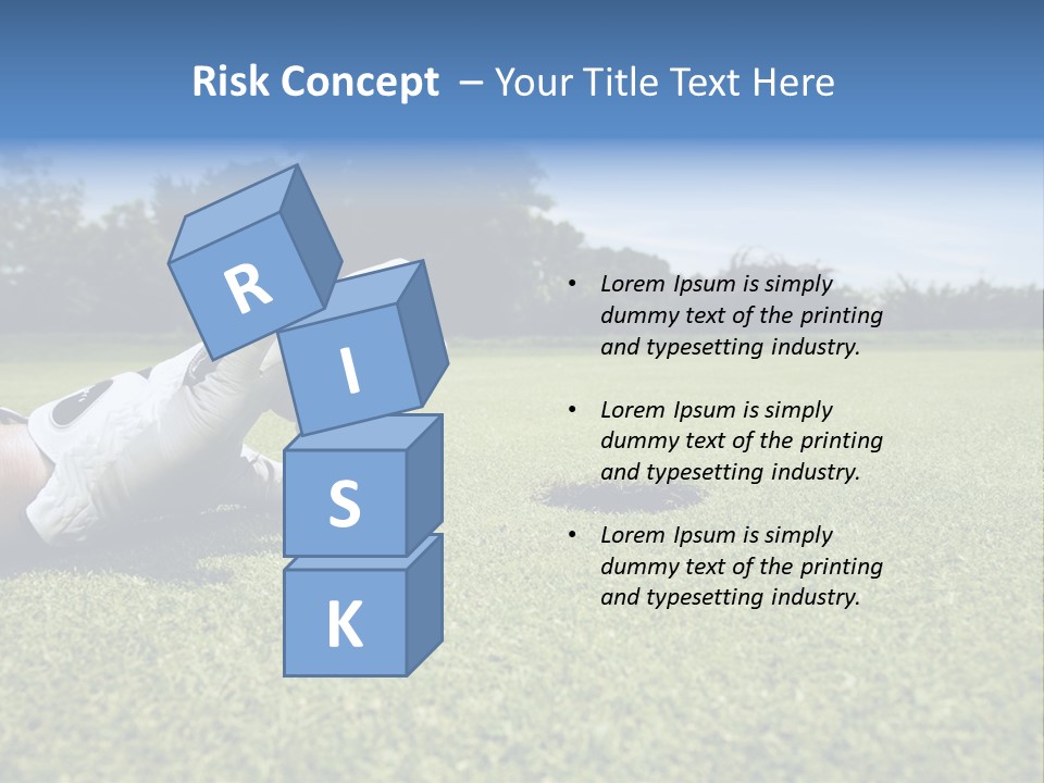 A Person Laying On The Ground With A Golf Ball PowerPoint Template