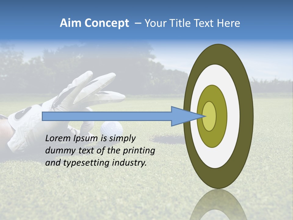 A Person Laying On The Ground With A Golf Ball PowerPoint Template