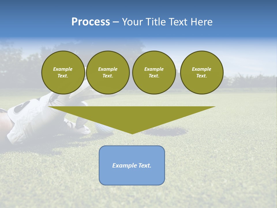 A Person Laying On The Ground With A Golf Ball PowerPoint Template