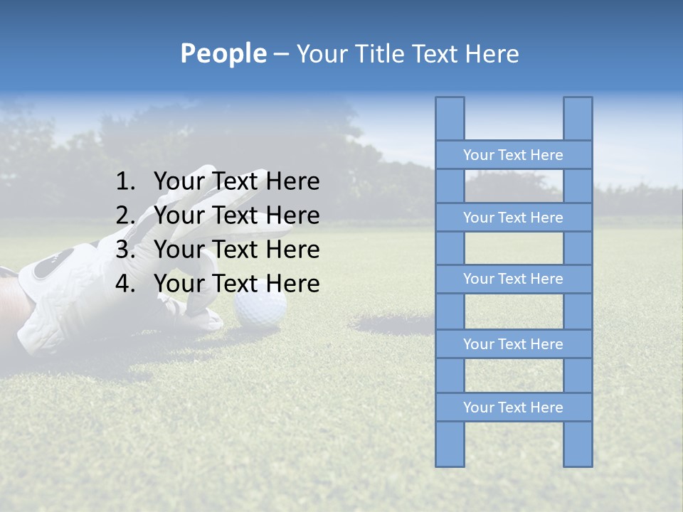 A Person Laying On The Ground With A Golf Ball PowerPoint Template