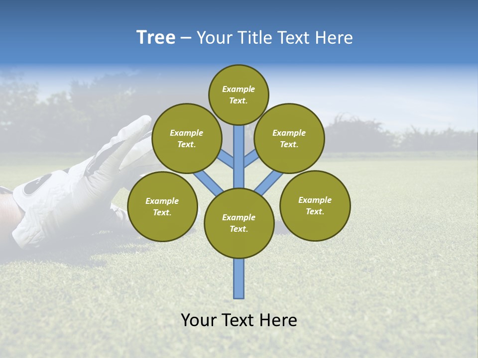 A Person Laying On The Ground With A Golf Ball PowerPoint Template