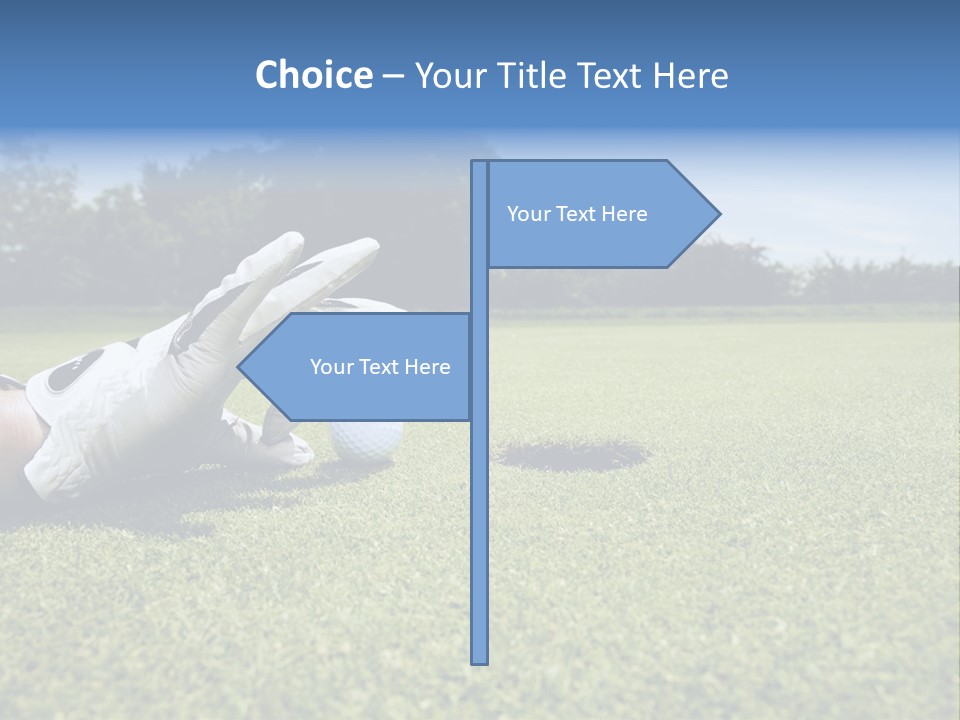 A Person Laying On The Ground With A Golf Ball PowerPoint Template