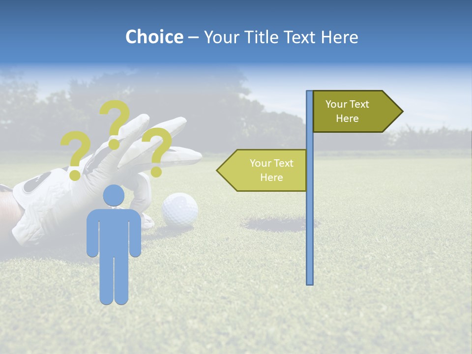 A Person Laying On The Ground With A Golf Ball PowerPoint Template