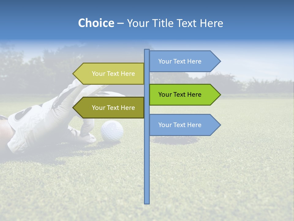 A Person Laying On The Ground With A Golf Ball PowerPoint Template