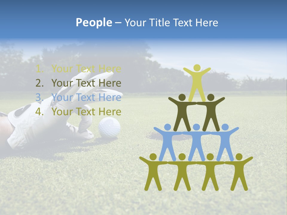 A Person Laying On The Ground With A Golf Ball PowerPoint Template