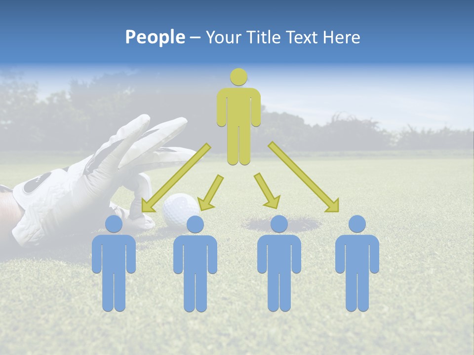 A Person Laying On The Ground With A Golf Ball PowerPoint Template