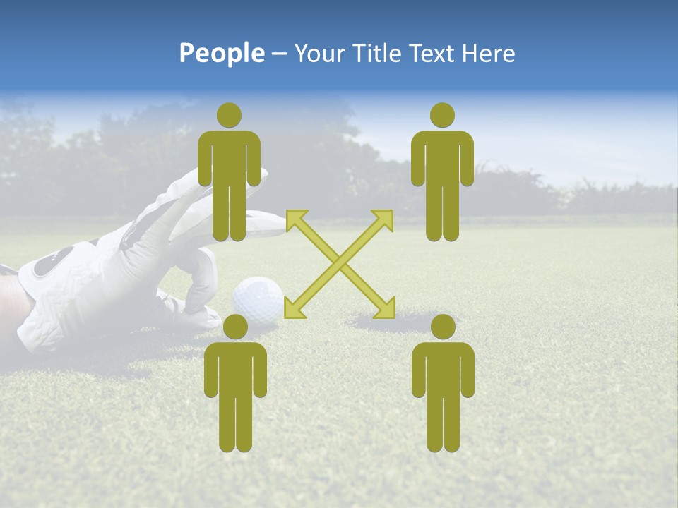 A Person Laying On The Ground With A Golf Ball PowerPoint Template