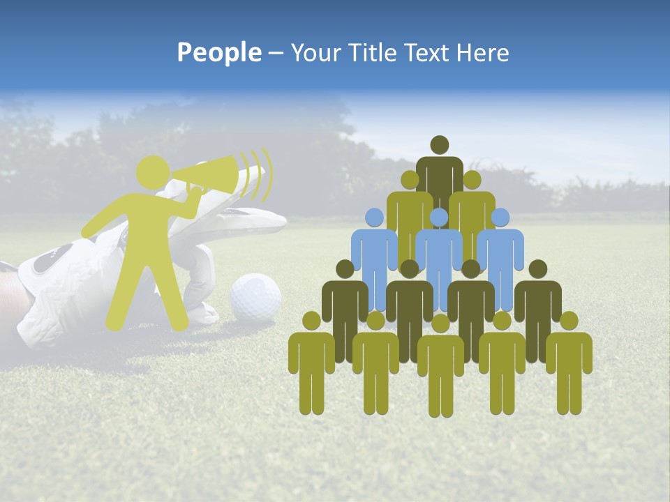 A Person Laying On The Ground With A Golf Ball PowerPoint Template