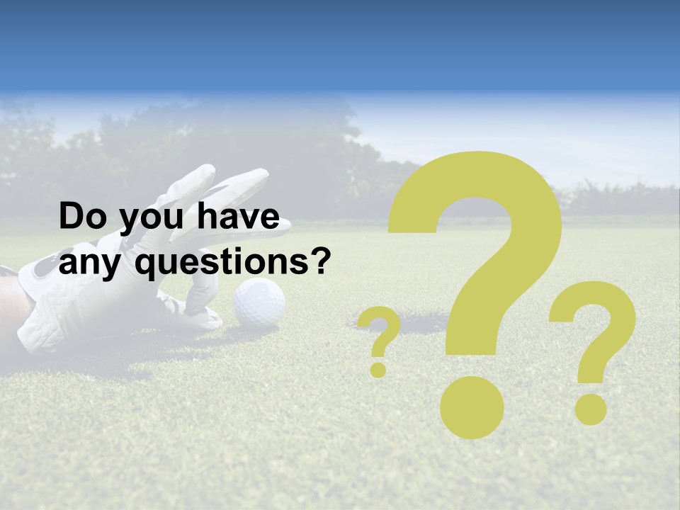 A Person Laying On The Ground With A Golf Ball PowerPoint Template