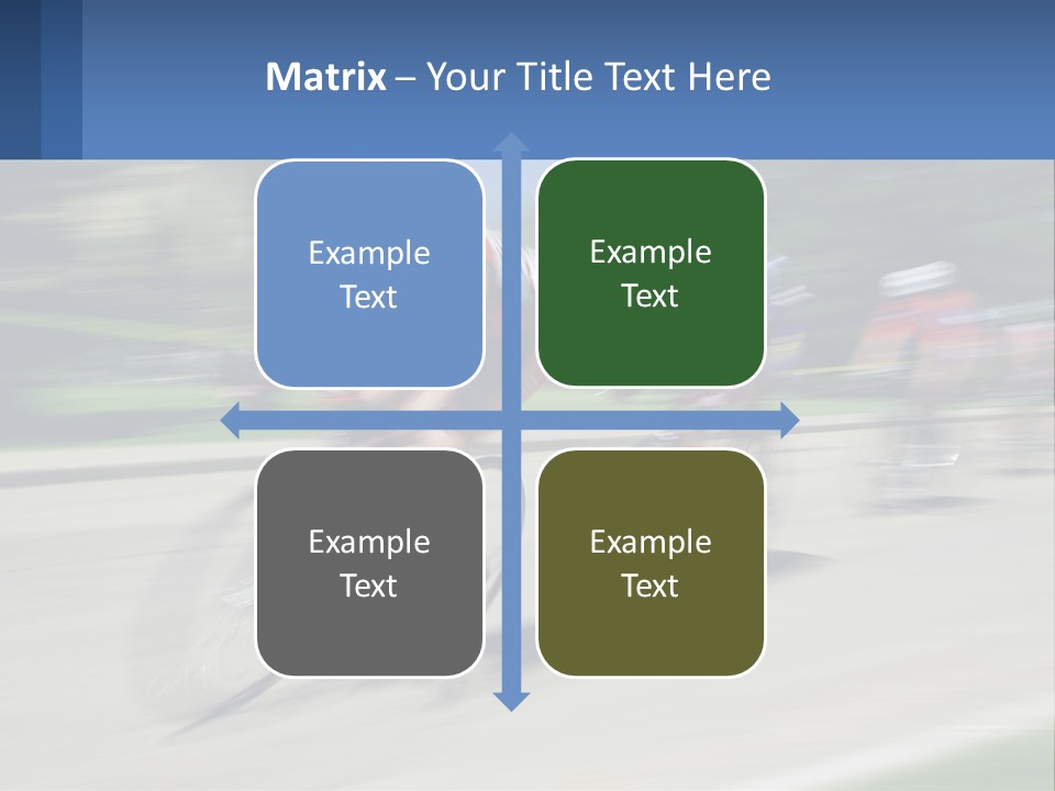 A Group Of People Riding Bikes Down A Street PowerPoint Template