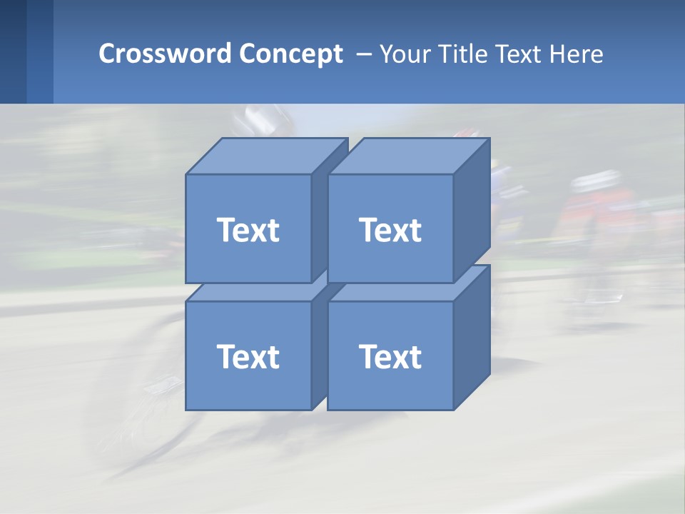 A Group Of People Riding Bikes Down A Street PowerPoint Template