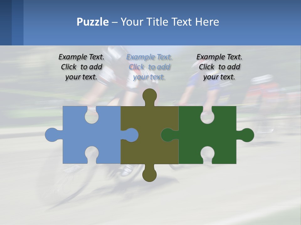 A Group Of People Riding Bikes Down A Street PowerPoint Template