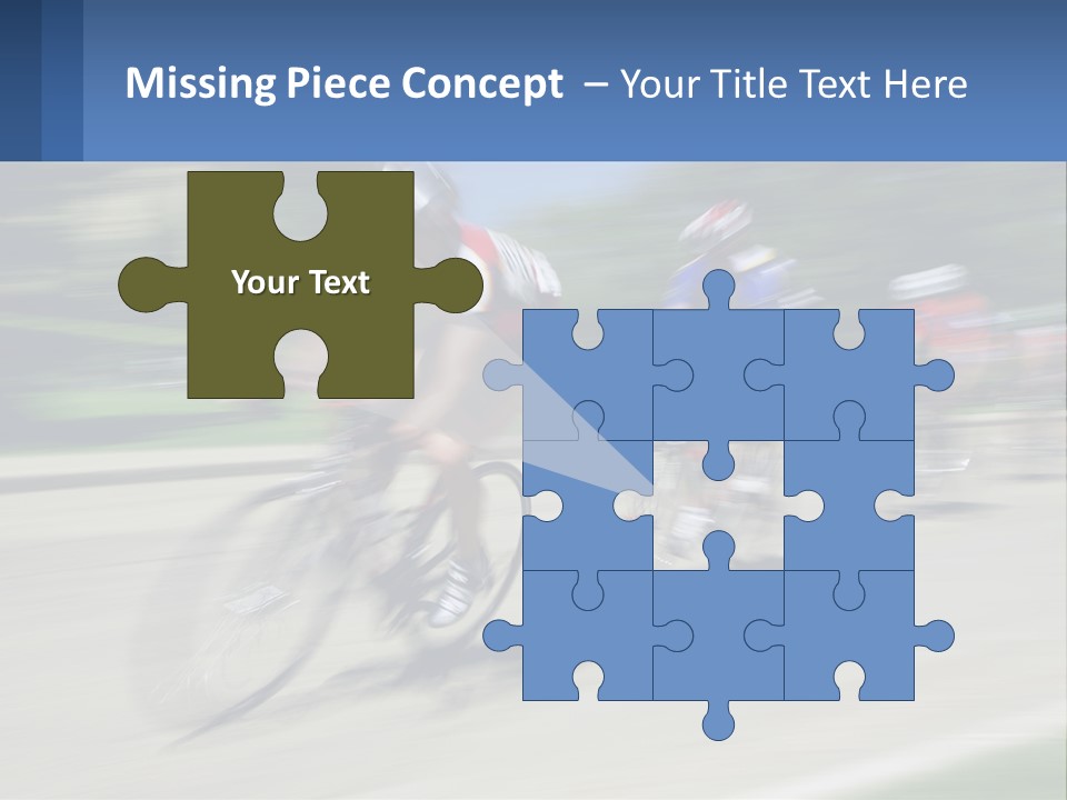 A Group Of People Riding Bikes Down A Street PowerPoint Template