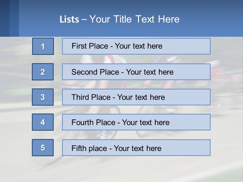 A Group Of People Riding Bikes Down A Street PowerPoint Template