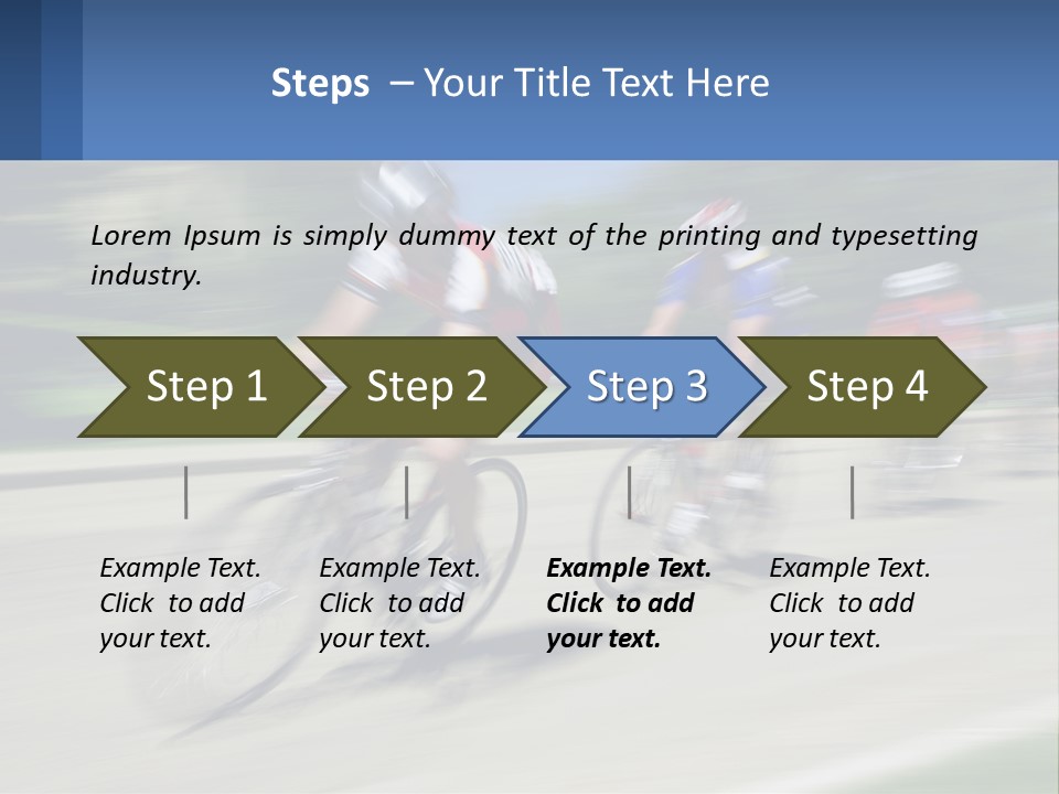 A Group Of People Riding Bikes Down A Street PowerPoint Template