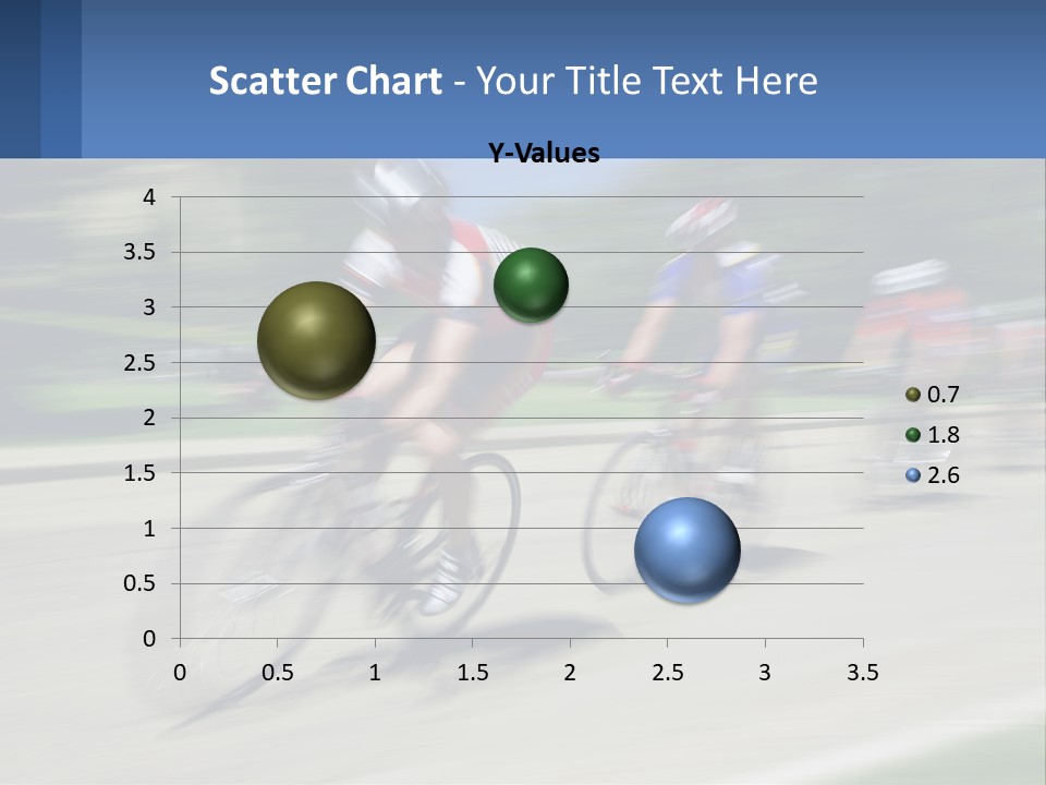 A Group Of People Riding Bikes Down A Street PowerPoint Template