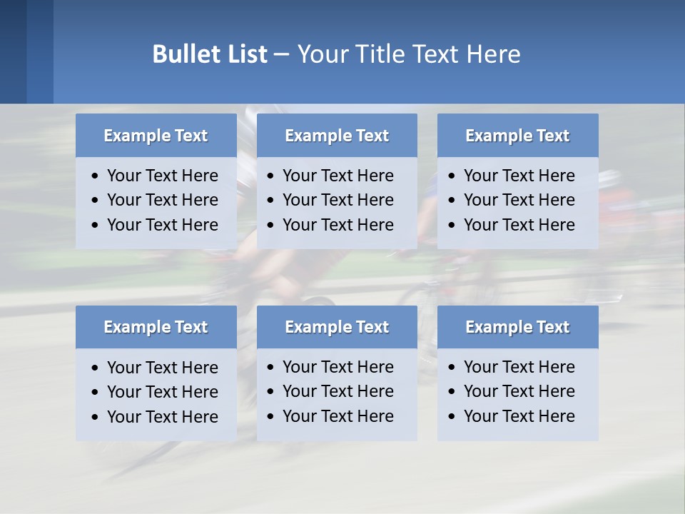 A Group Of People Riding Bikes Down A Street PowerPoint Template