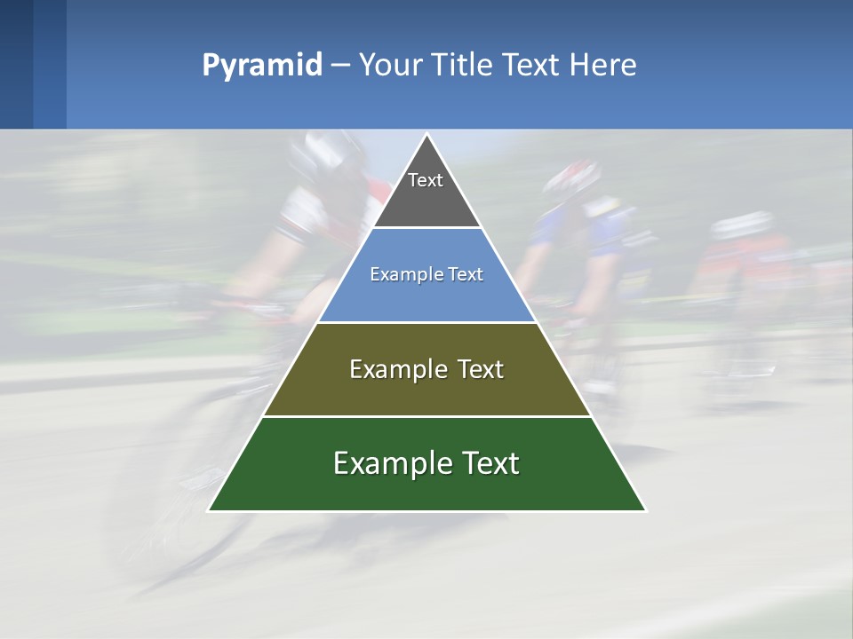 A Group Of People Riding Bikes Down A Street PowerPoint Template