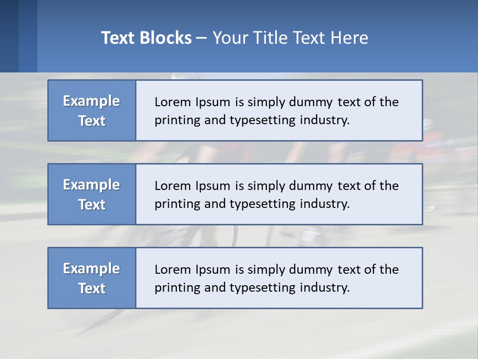 A Group Of People Riding Bikes Down A Street PowerPoint Template