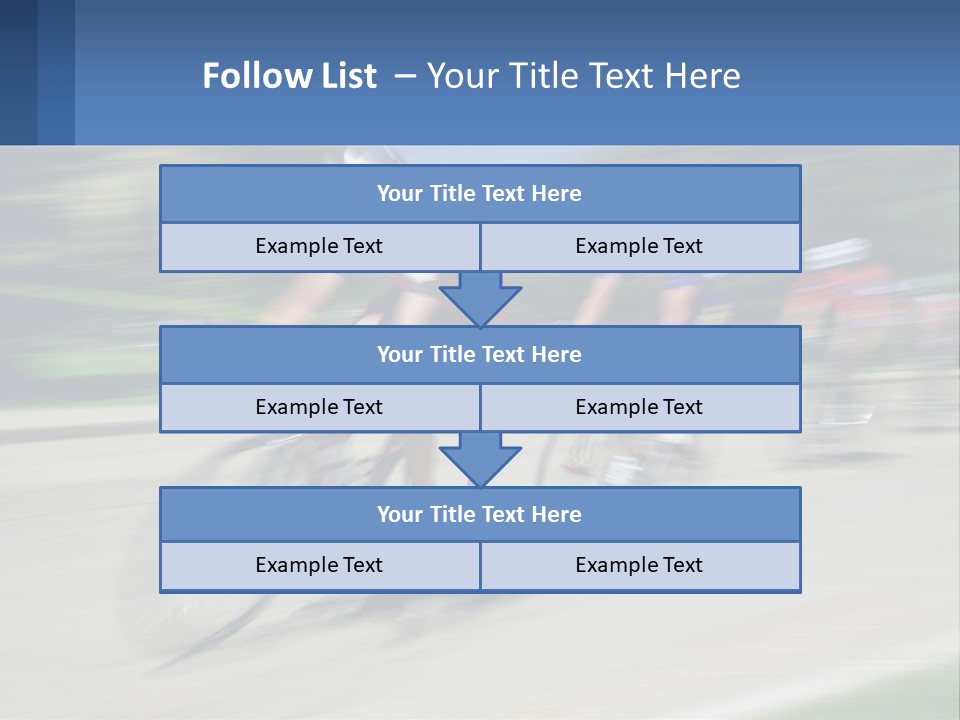 A Group Of People Riding Bikes Down A Street PowerPoint Template