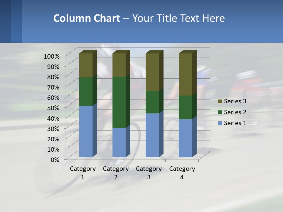 A Group Of People Riding Bikes Down A Street PowerPoint Template