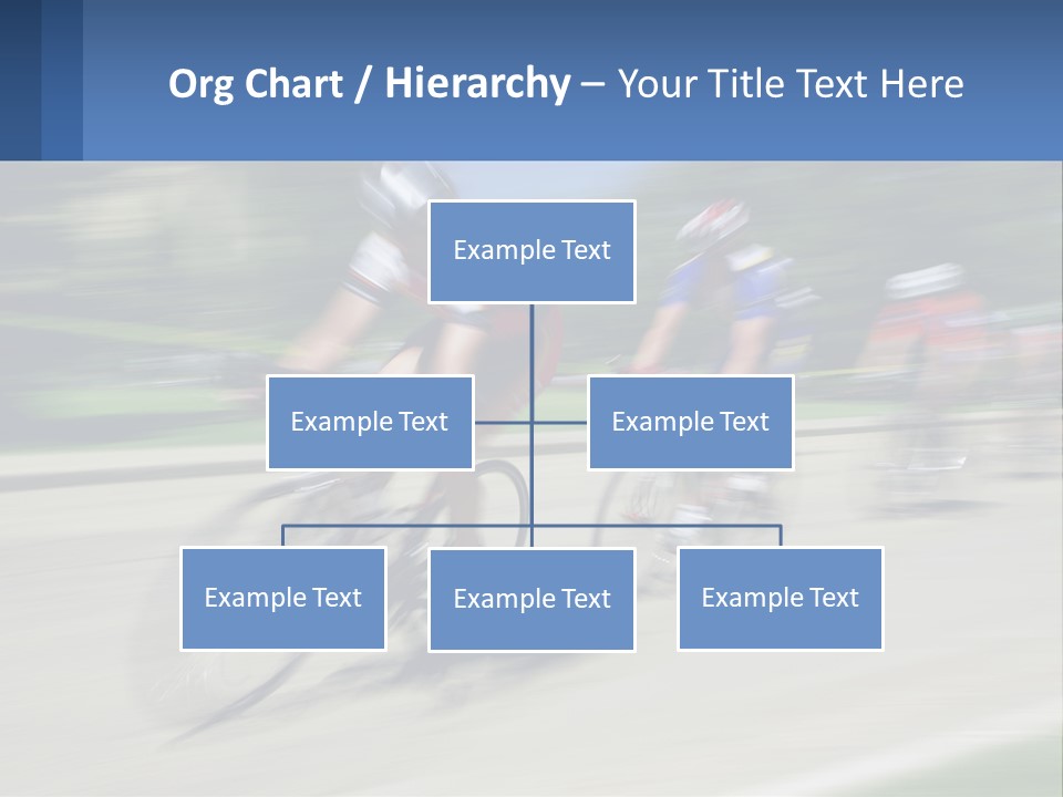 A Group Of People Riding Bikes Down A Street PowerPoint Template