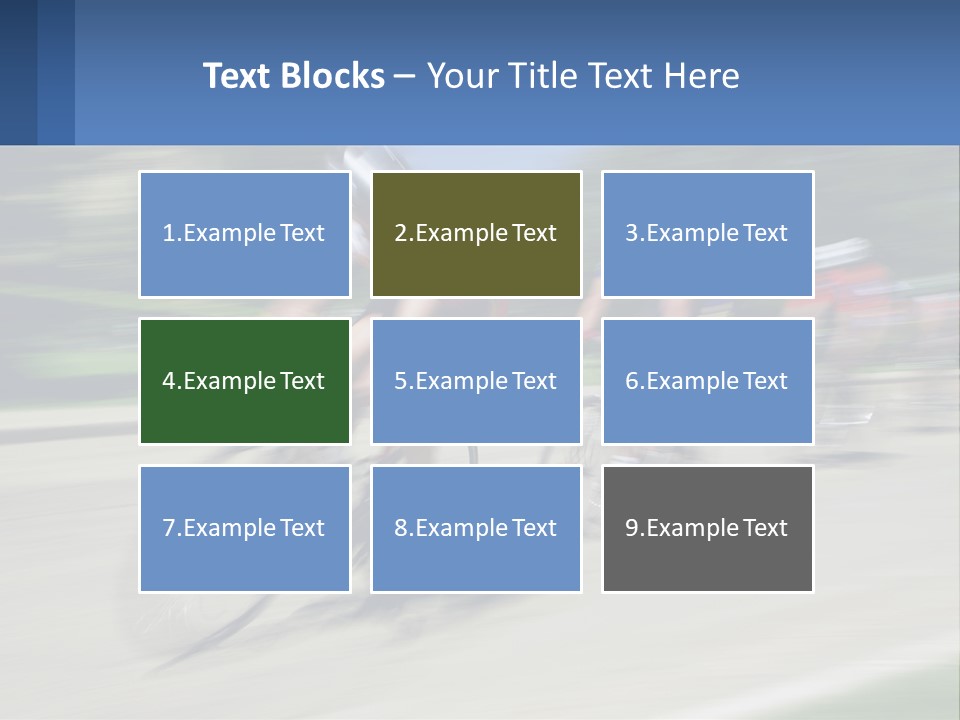 A Group Of People Riding Bikes Down A Street PowerPoint Template