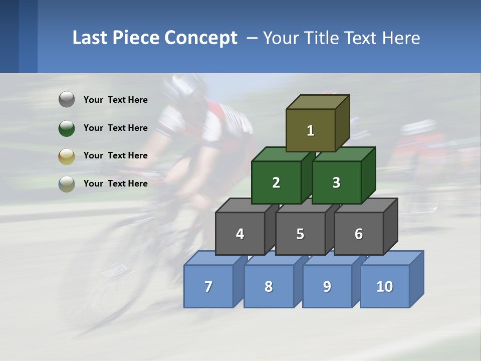 A Group Of People Riding Bikes Down A Street PowerPoint Template