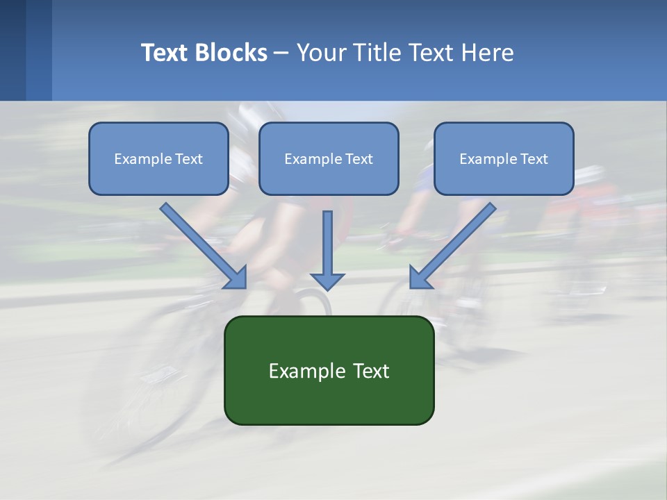 A Group Of People Riding Bikes Down A Street PowerPoint Template