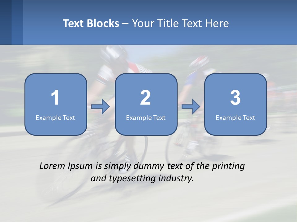 A Group Of People Riding Bikes Down A Street PowerPoint Template