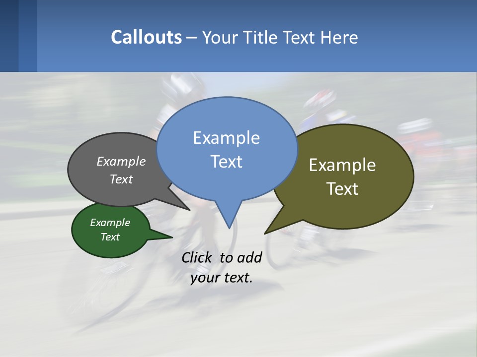 A Group Of People Riding Bikes Down A Street PowerPoint Template