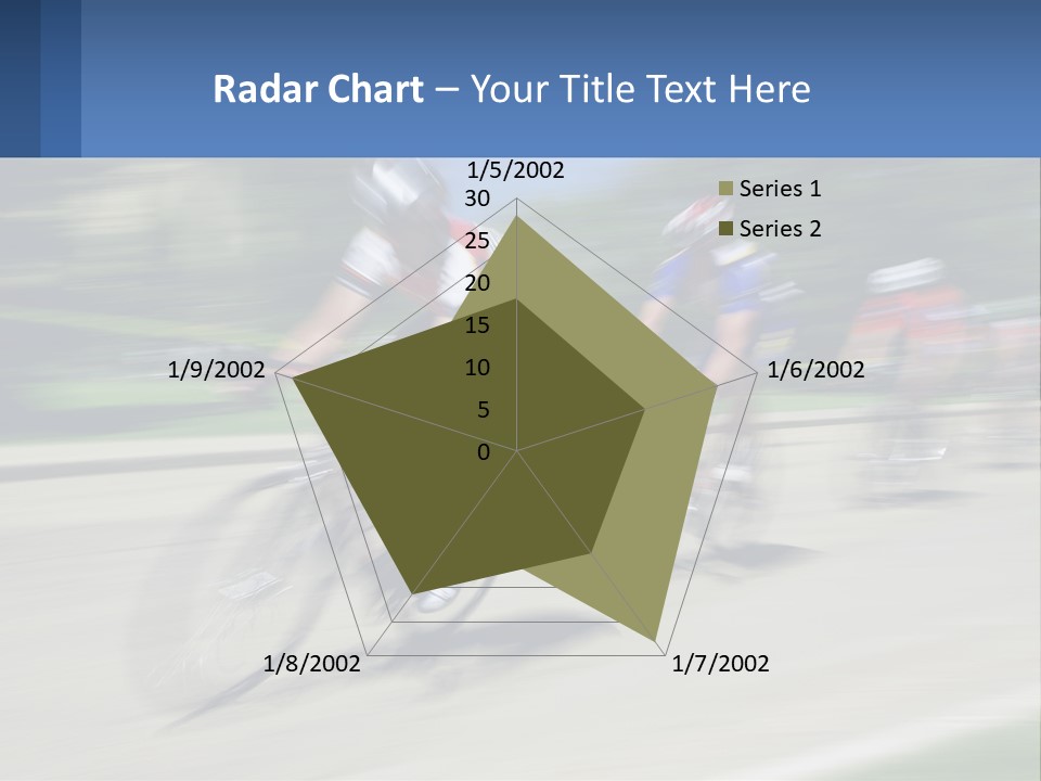 A Group Of People Riding Bikes Down A Street PowerPoint Template