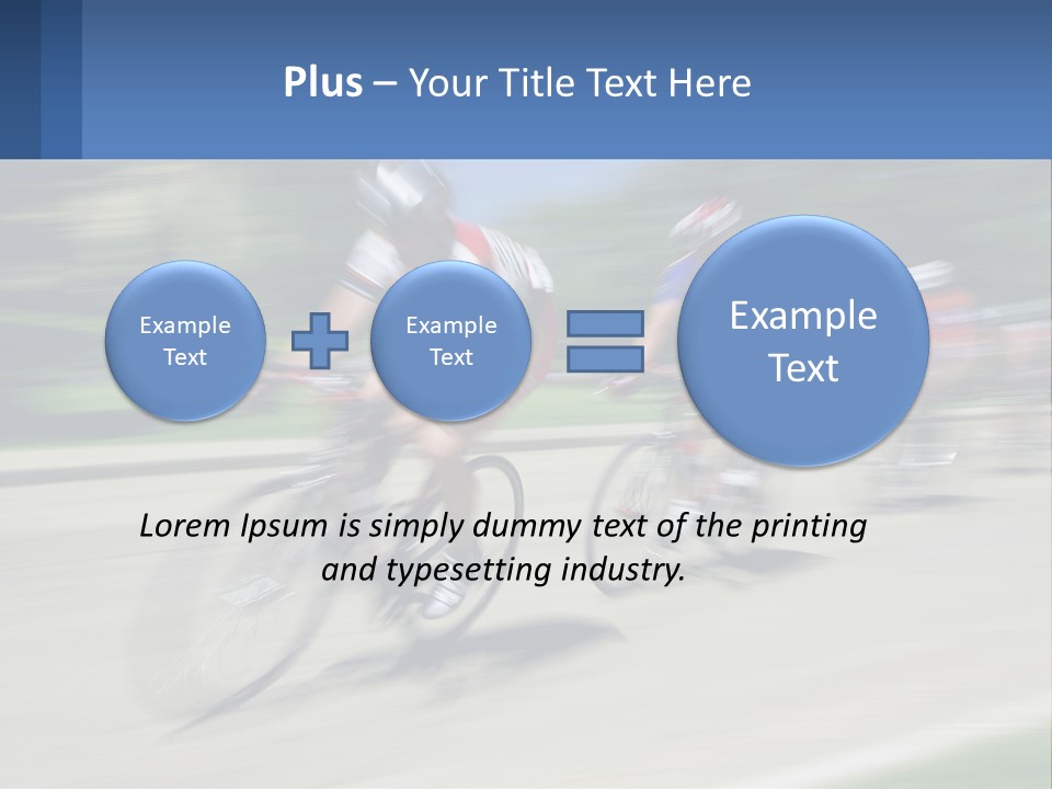 A Group Of People Riding Bikes Down A Street PowerPoint Template