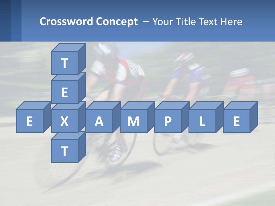 A Group Of People Riding Bikes Down A Street PowerPoint Template