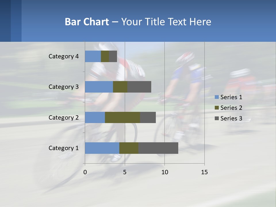 A Group Of People Riding Bikes Down A Street PowerPoint Template